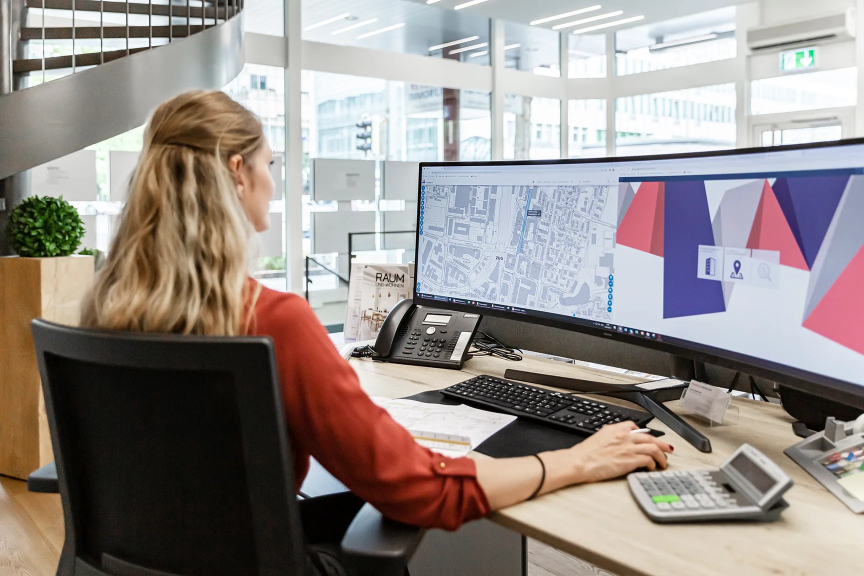 Firma, Objektschatzung am Bildschirm.