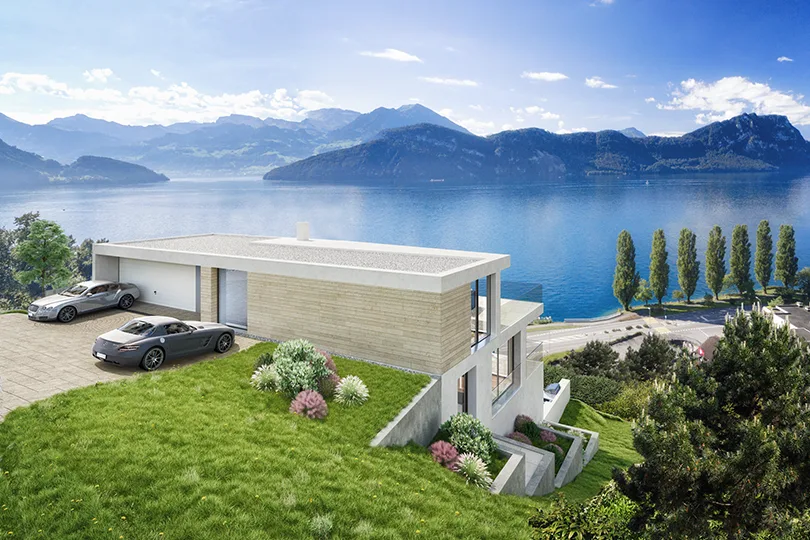 Teaser Traumvilla am Vierwaldstättersee, Visualisierung.